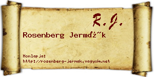 Rosenberg Jermák névjegykártya